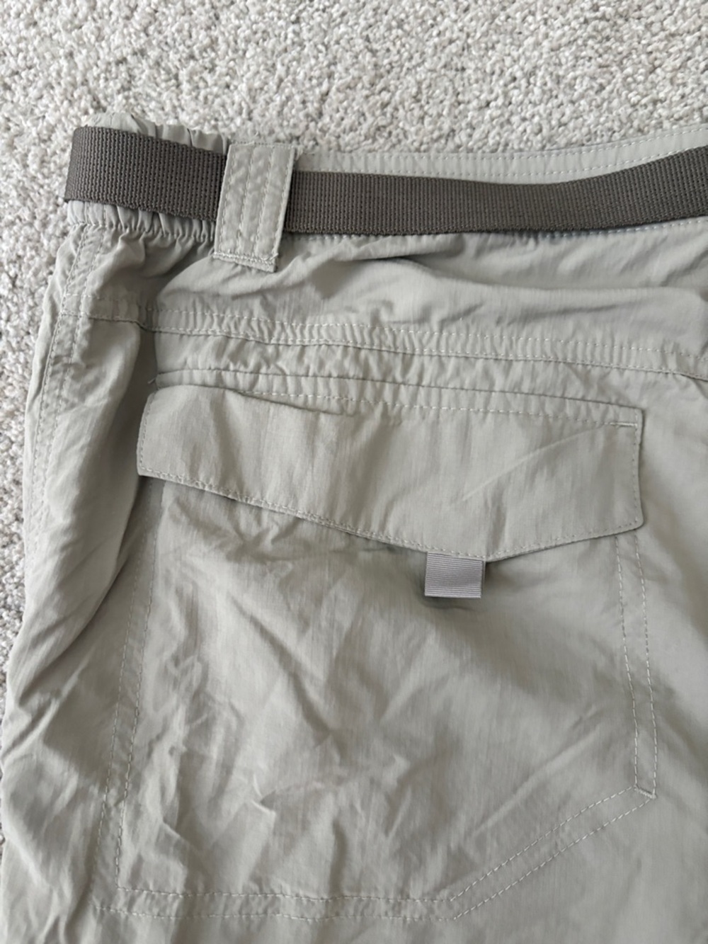Men's Tan Cargo Shorts with Utility Belt - Picture 8 of 10